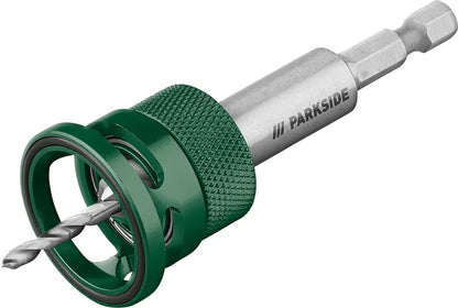 Parkside | Pilot Drill Bit & Countersink Set with Adjustable Depth Stop