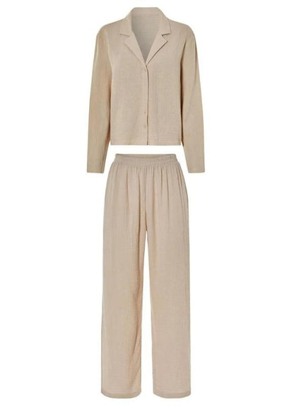 Esmara® Women's muslin pajamas (beige)
