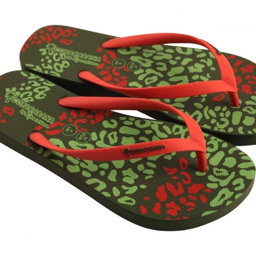 Copacabana® women's flip flops (Green/Orange)