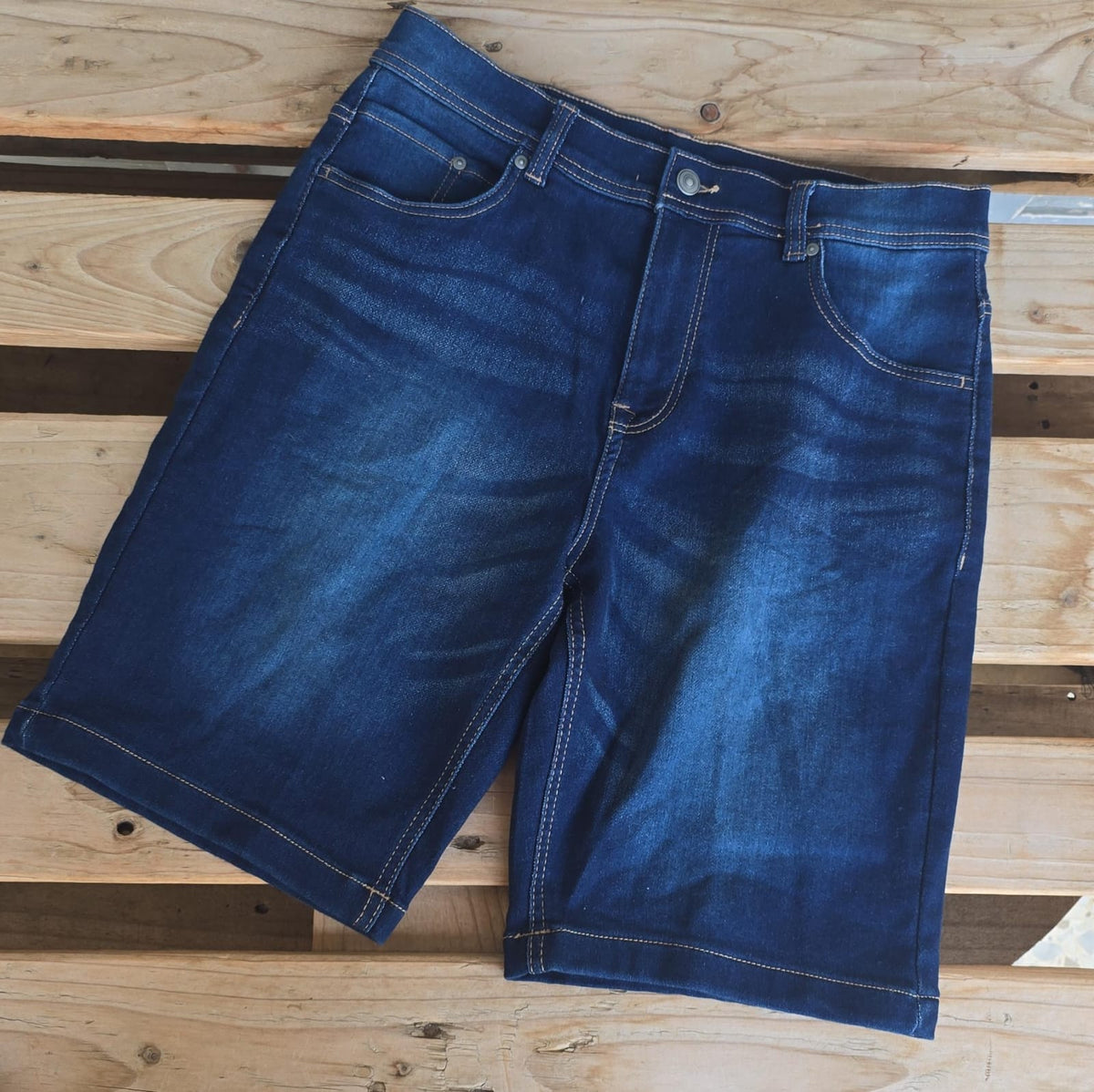 UP2Fashion Men’s Sweat-Denim Shorts (Dark blue)