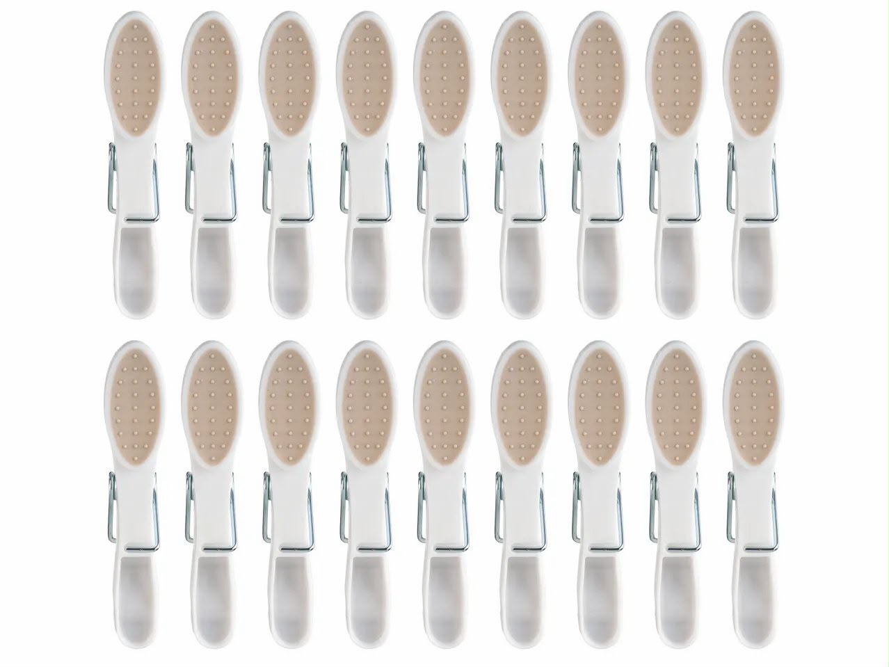 W5 Clothes Clips, beige & white , 18 pcs