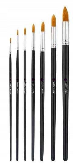 Crelando® Brush set, 7 pieces (Round brush set)