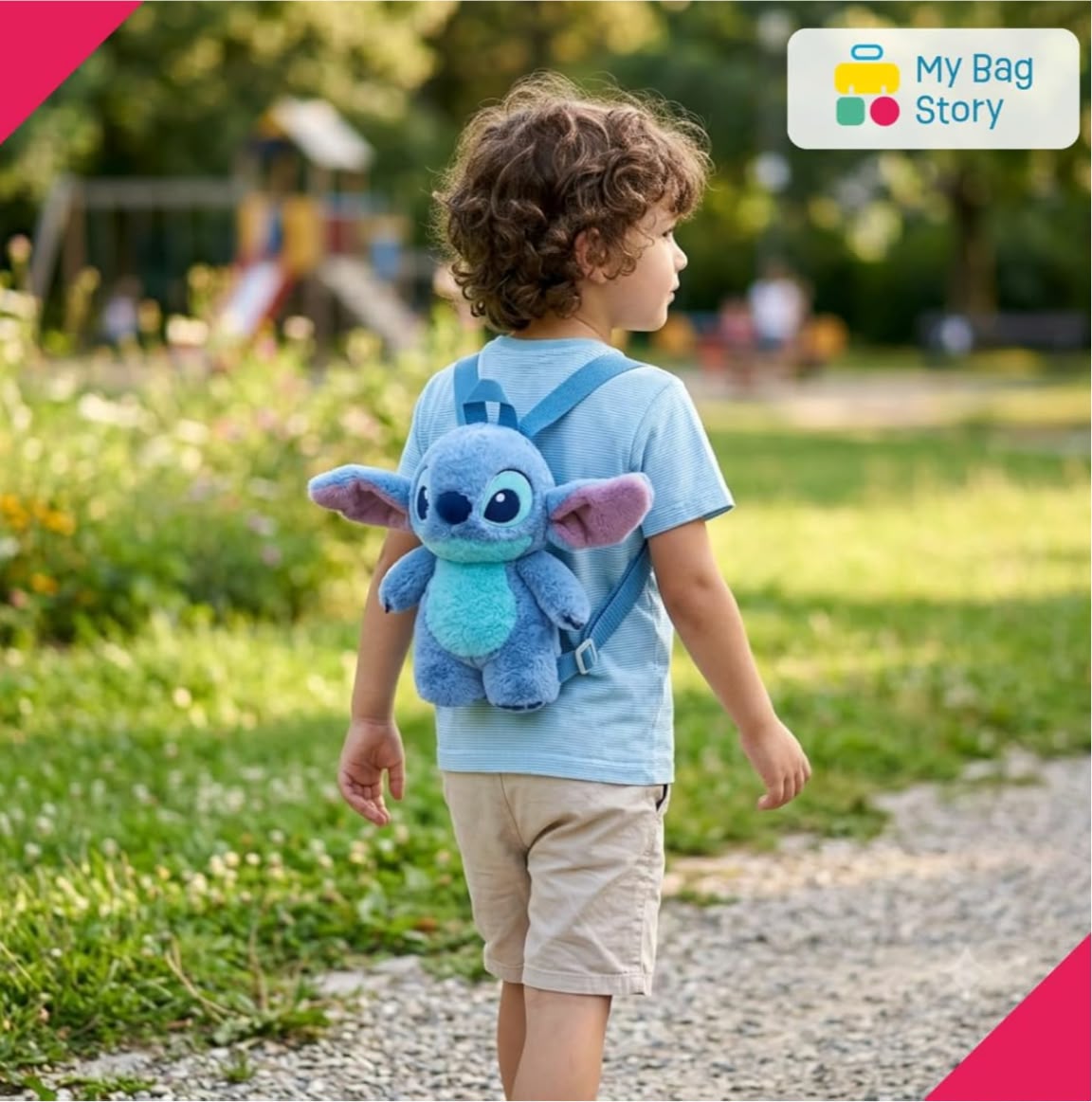 Disney stitch Plush backpack for kids