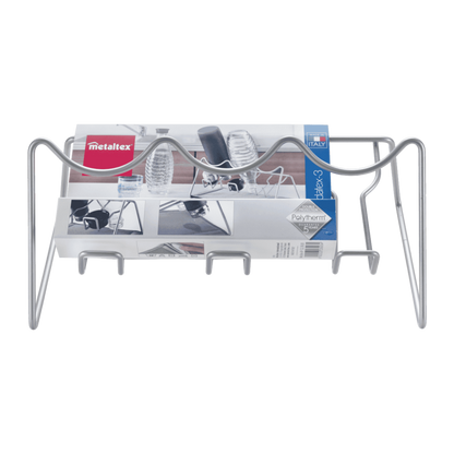 Metaltex® dish drainer Sodate LAVA matt silver