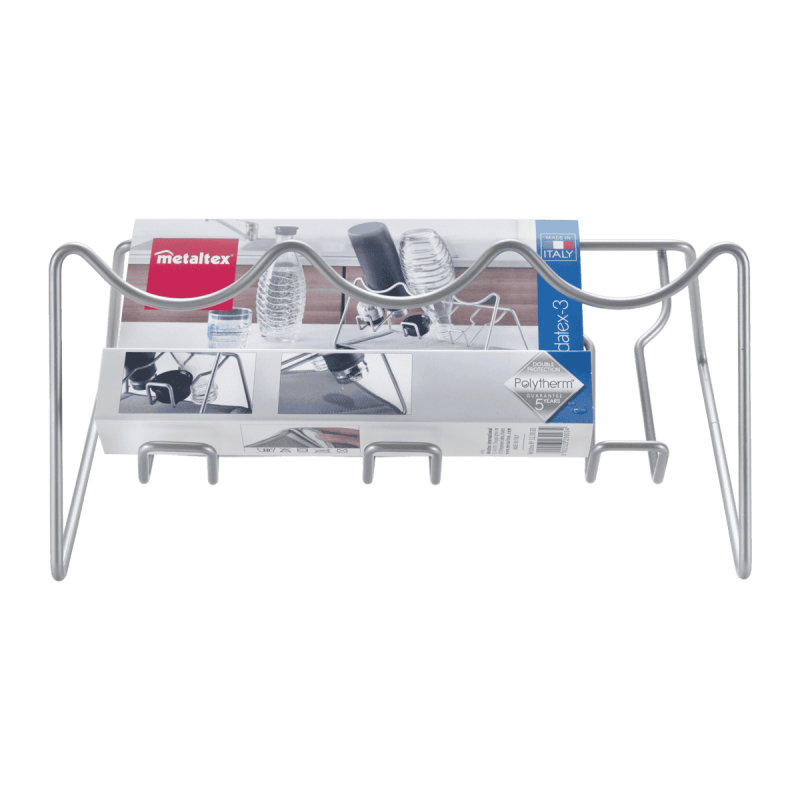 Metaltex® dish drainer Sodate LAVA matt silver