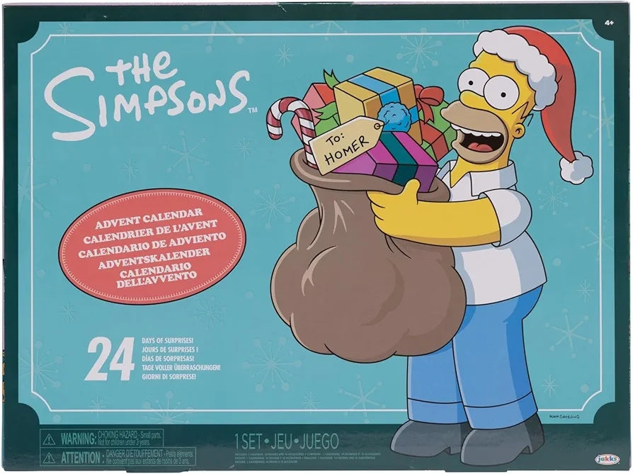 Disney The Simpsons Advent Calendar Christmas Holiday - 24 Days of Surprises with Mystery Characters and Accessories! Approximately 1.5” Inch Scale Action Figures