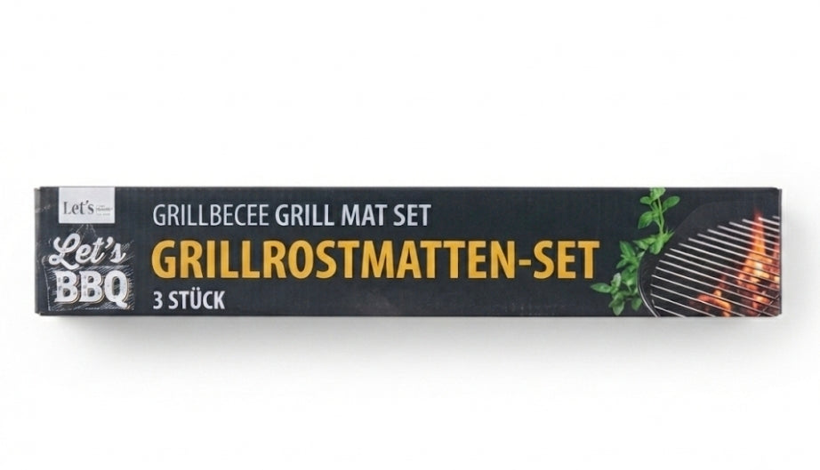 Let's BBQ Non-Stick Grill Mat Set - 3-Piece Pack (50 x 40 cm)