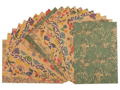 CRELANDO® Cardboard and paper For Scrapbooking, Handmade Craft. Set Of 20 A4 Sheets.