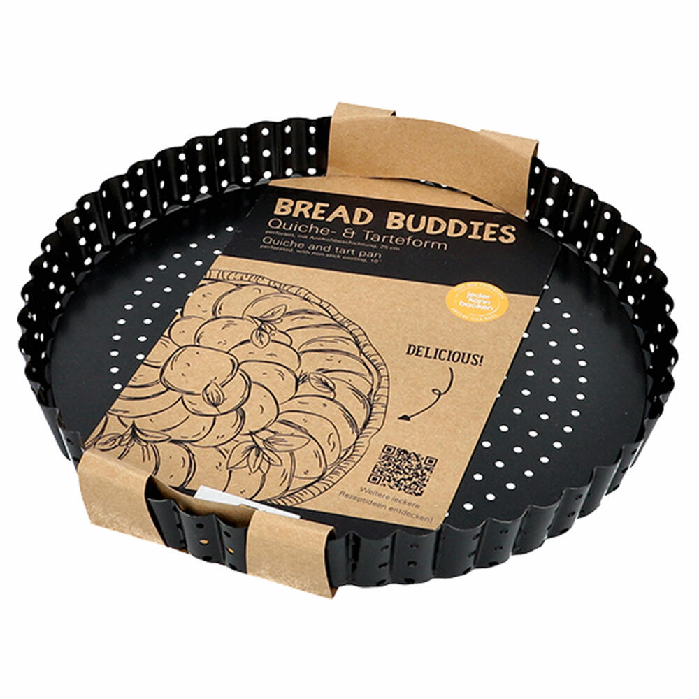 Birkmann Bread Buddies Quiche & Tart Pan Baking Pan Quiche Pan Carbon Steel Ø25cm