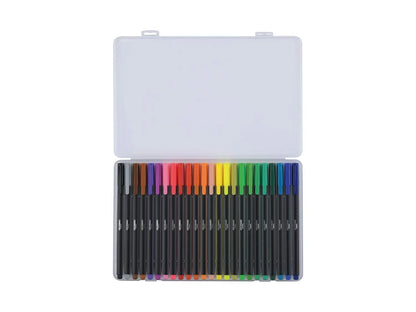 Brush tip colored markers