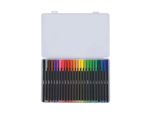 Brush tip colored markers