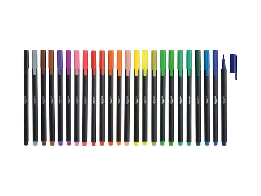 Brush tip colored markers