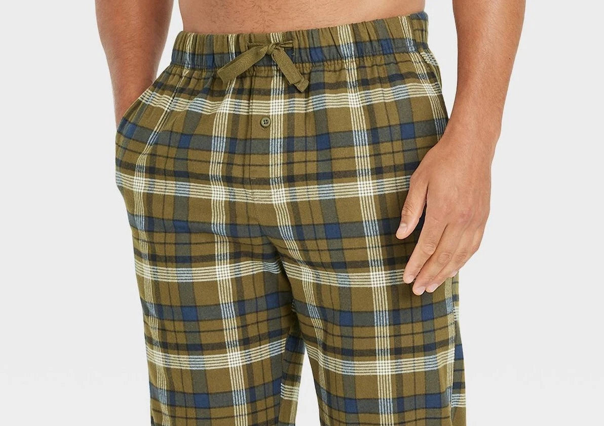 Goodfellow Men's Flannel Pajama Pants, Plaid