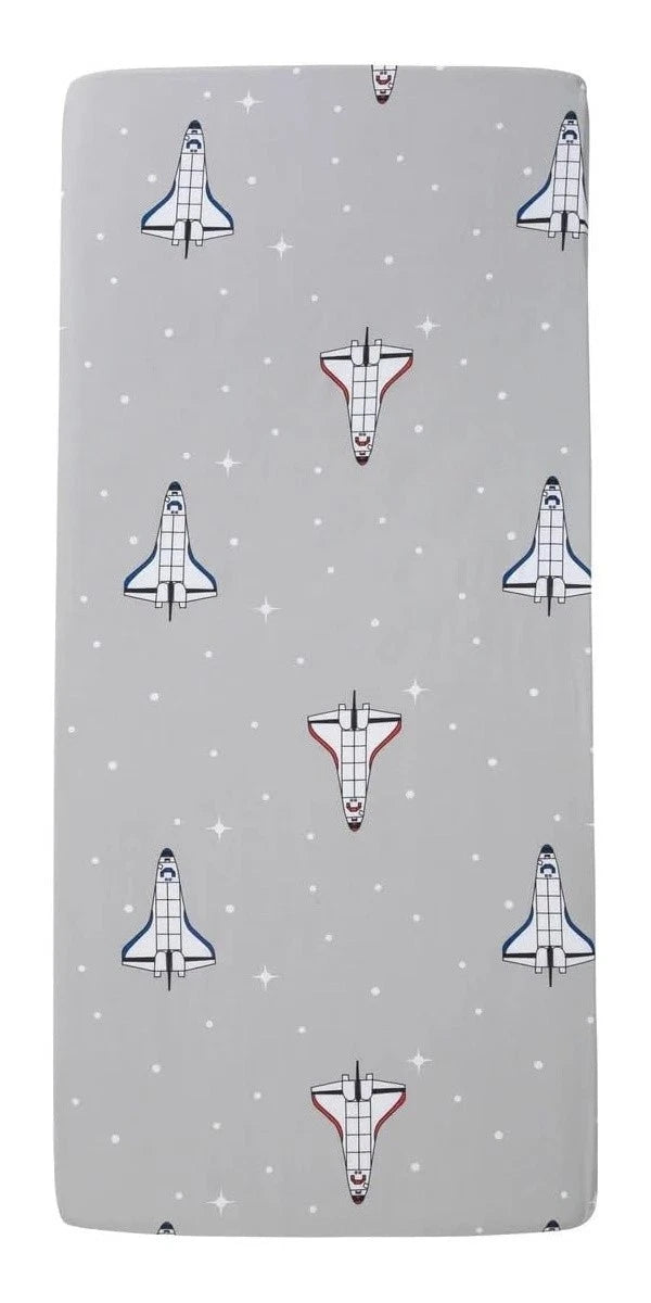 Fitted Sheet  90-100 x 200 cm - SPACE SHUTTLE- Single