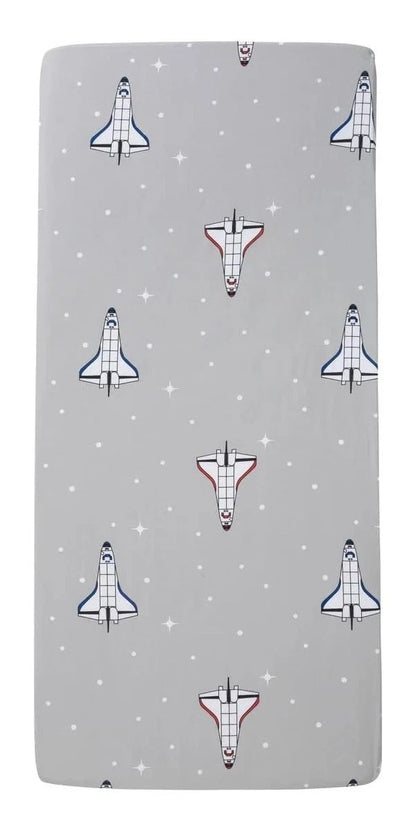 Fitted Sheet  90-100 x 200 cm - SPACE SHUTTLE- Single
