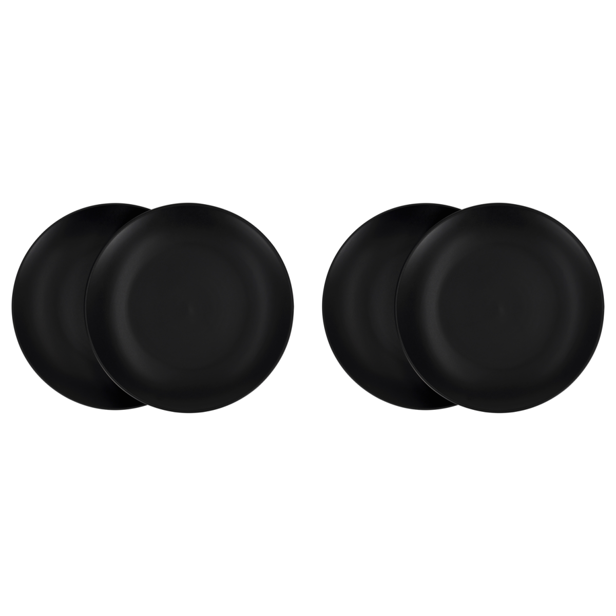 SilverCrest Dinner Plate Set, 4 Pieces (Black)