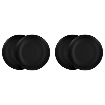 SilverCrest Dinner Plate Set, 4 Pieces (Black)