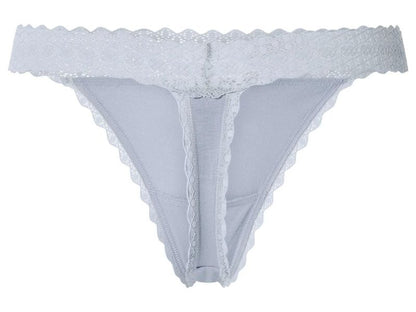 Esmara® Women's Thong with Lace, 5 Pieces (Blue/White)