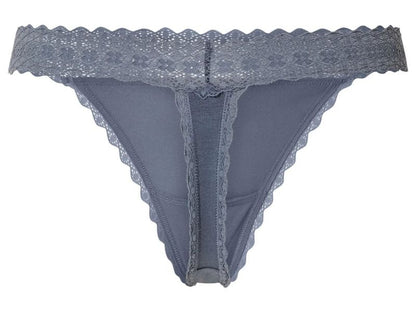 Esmara® Women's Thong with Lace, 5 Pieces (Blue/White)